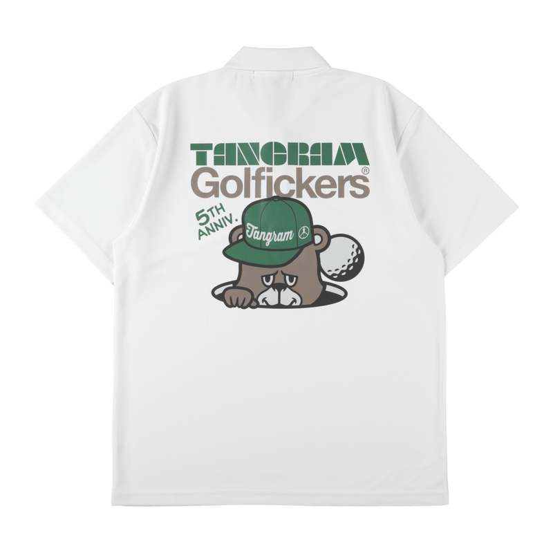 Golfickers × TANGRAM 5TH ANNIV. POLO SHIRTS WHITE TGS-MPL127【受注