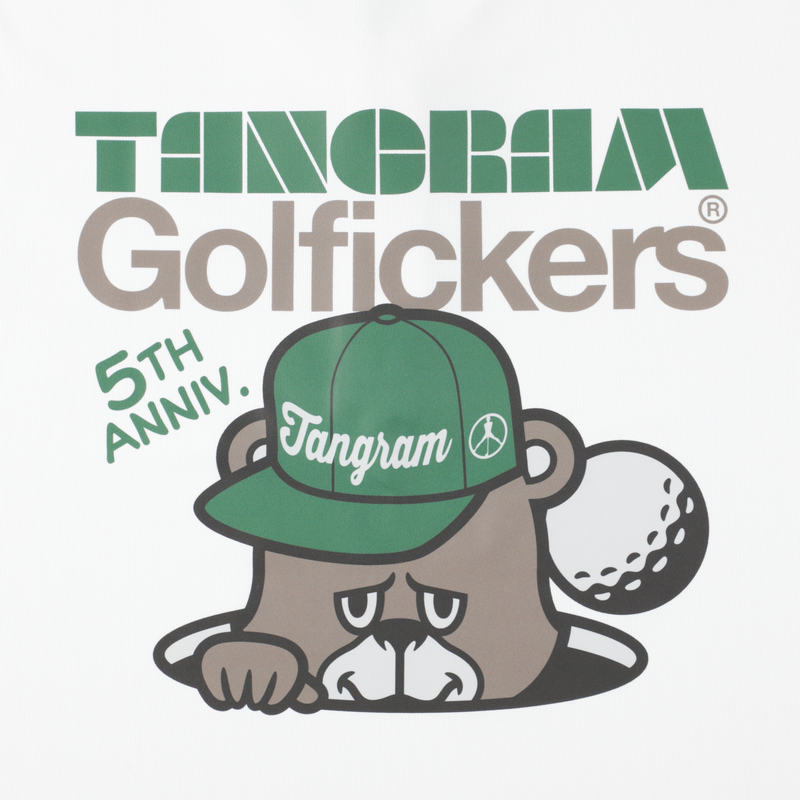Golfickers × TANGRAM 5TH ANNIV. POLO SHIRTS WHITE TGS-MPL127【受注 Golfickers × TANGRAM 5TH ANNIV. POLO SHIRTS WHITE TGS-MPL127【受注