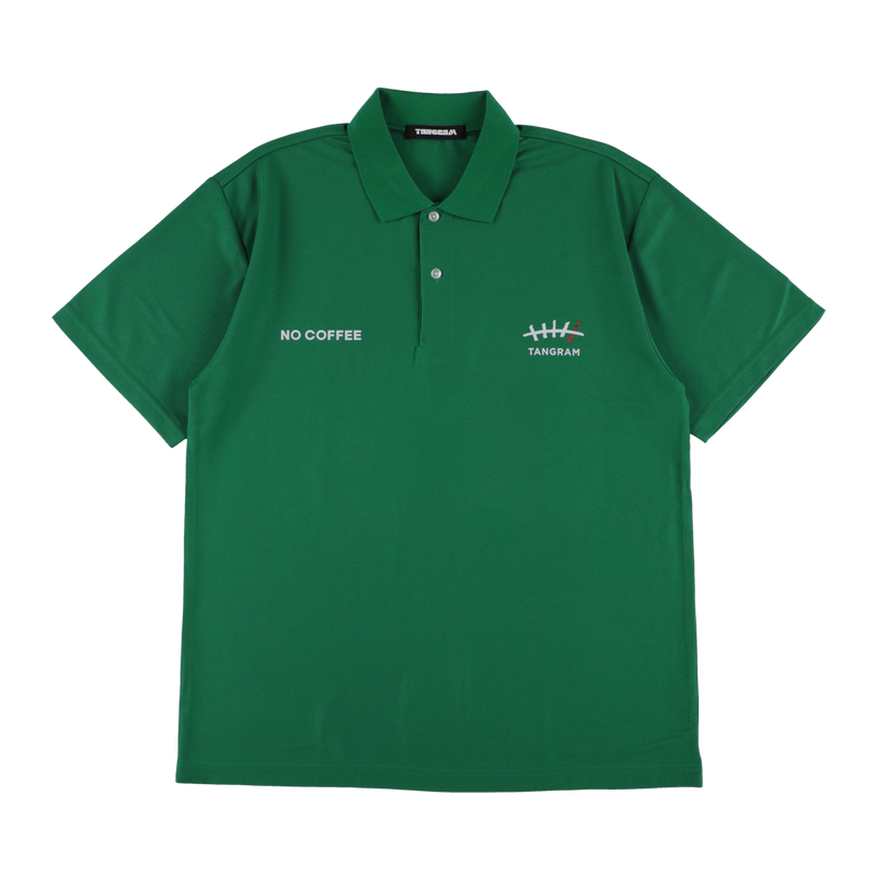 NO COFFEE × TANGRAM 5TH ANNIV. POLO SHIRTS GREEN TGS-MPL131【受注 NO COFFEE × TANGRAM 5TH ANNIV. POLO SHIRTS GREEN TGS-MPL131【受注