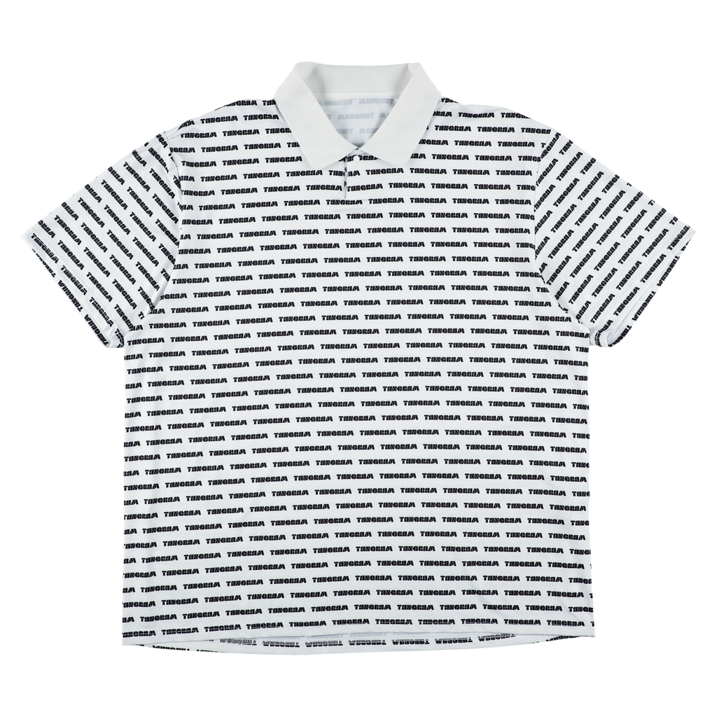 ONE SNAP BIG SILHOUETTE POLO -SMALL LOGO- WHITE / BLACK TGS-MPL35