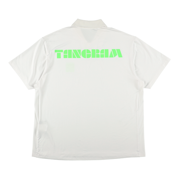 ONE SNAP BIG SILHOUETTE NEON POLO WHITE / FLUORESCENT GREEN TGS-MPL38
