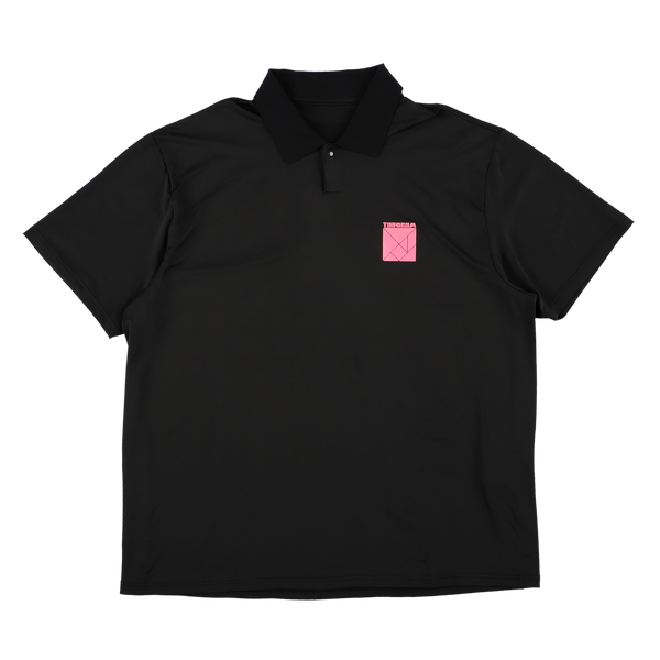 ONE SNAP BIG SILHOUETTE NEON POLO BLACK / FLUORESCENT PINK TGS-MPL38