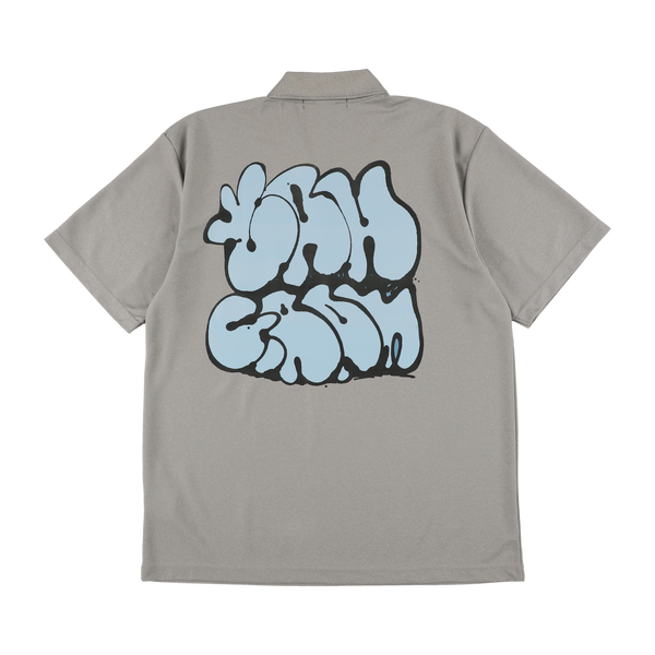 TANGRAM×RYUJI KAMIYAMA GRAFFITI POLO SHIRTS GRAY TGS-MPL43