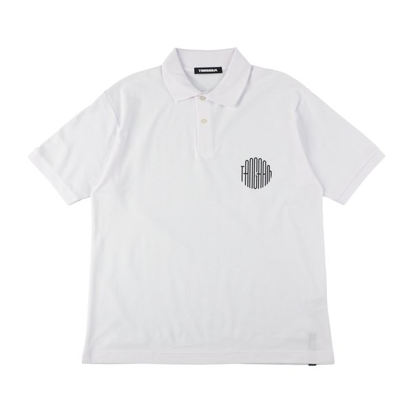 CIRCLE LOGO T/C POLO SHIRTS WHITE TGS-MPL49