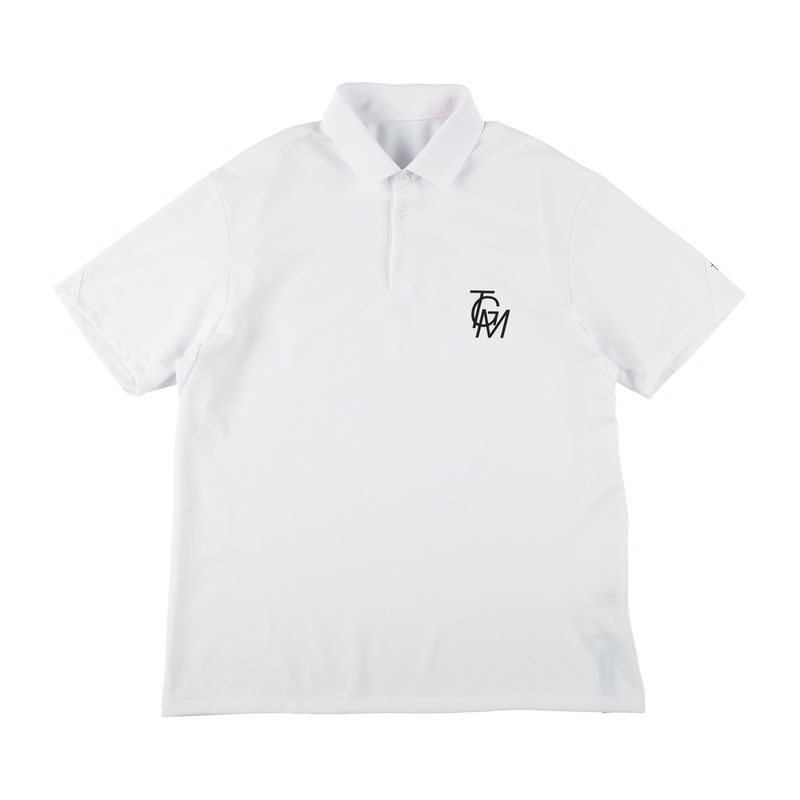 TGM LOGO FLEX POLO SHIRTS WHITE TGS-MPL64