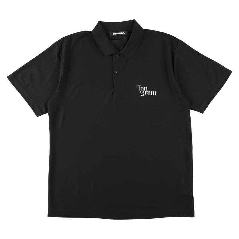 LABEL LOGO POLO SHIRTS BLACK TGS-MPL79