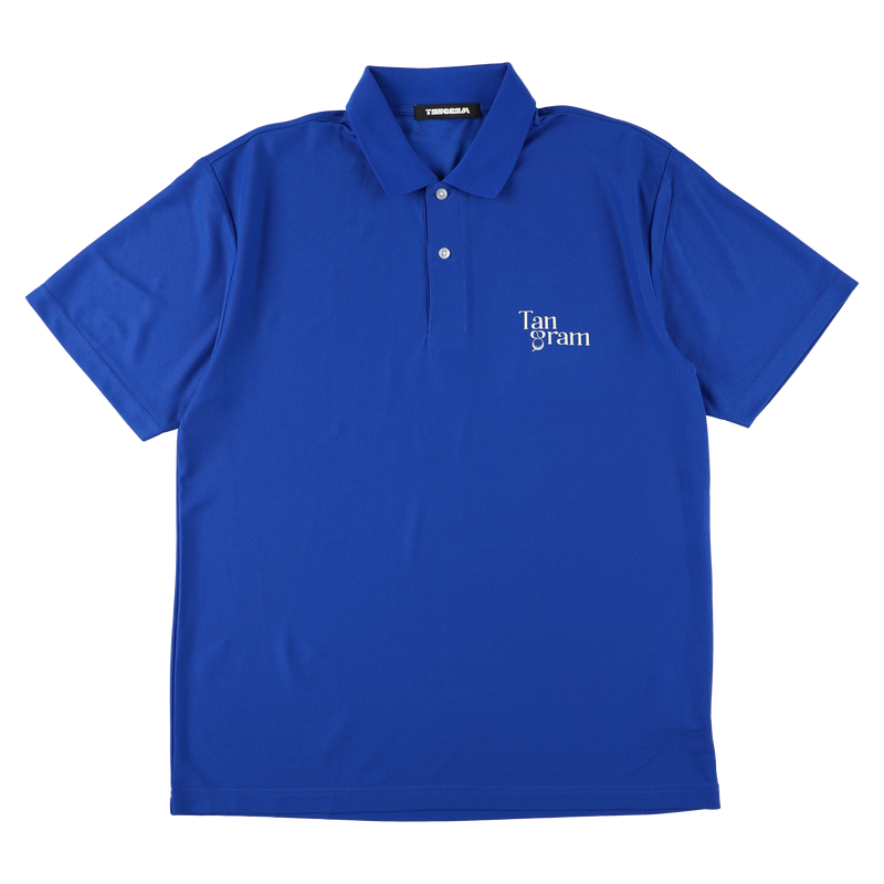 LABEL LOGO POLO SHIRTS BLUE TGS-MPL79