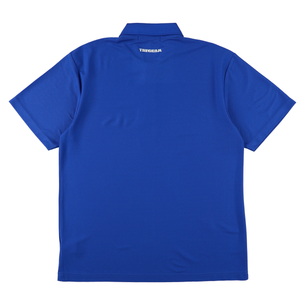 LABEL LOGO POLO SHIRTS BLUE TGS-MPL79