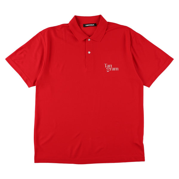 LABEL LOGO POLO SHIRTS RED TGS-MPL79