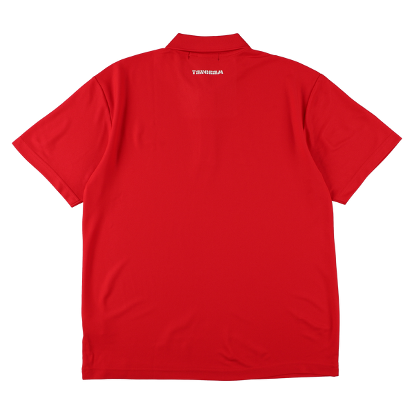 LABEL LOGO POLO SHIRTS RED TGS-MPL79