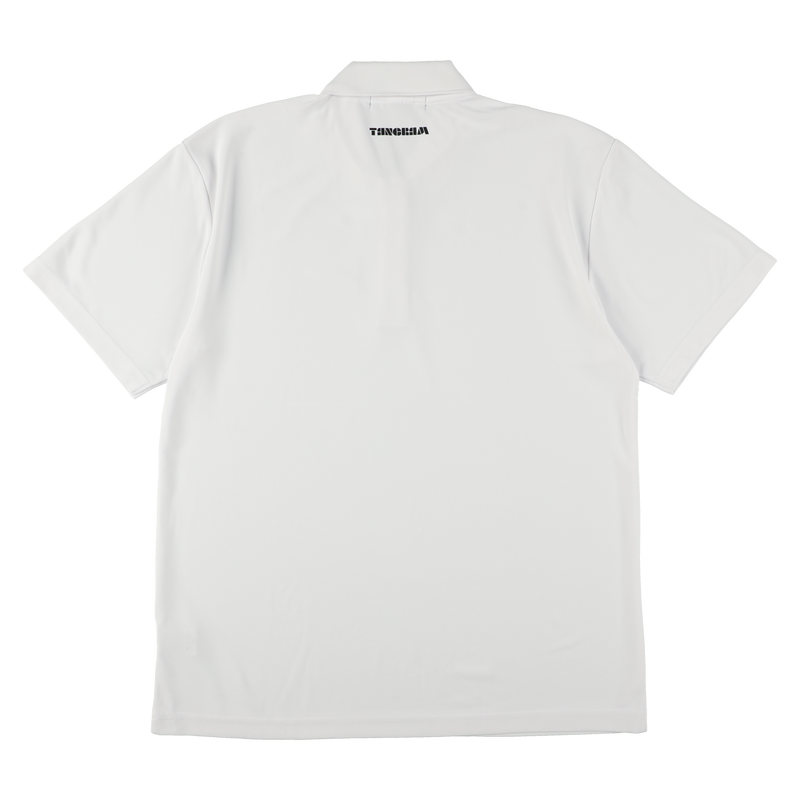 LABEL LOGO POLO SHIRTS WHITE TGS-MPL79