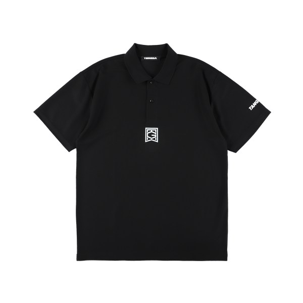 ON THE GRASS NEON POLO SHIRTS BLACK TGS-MPL87