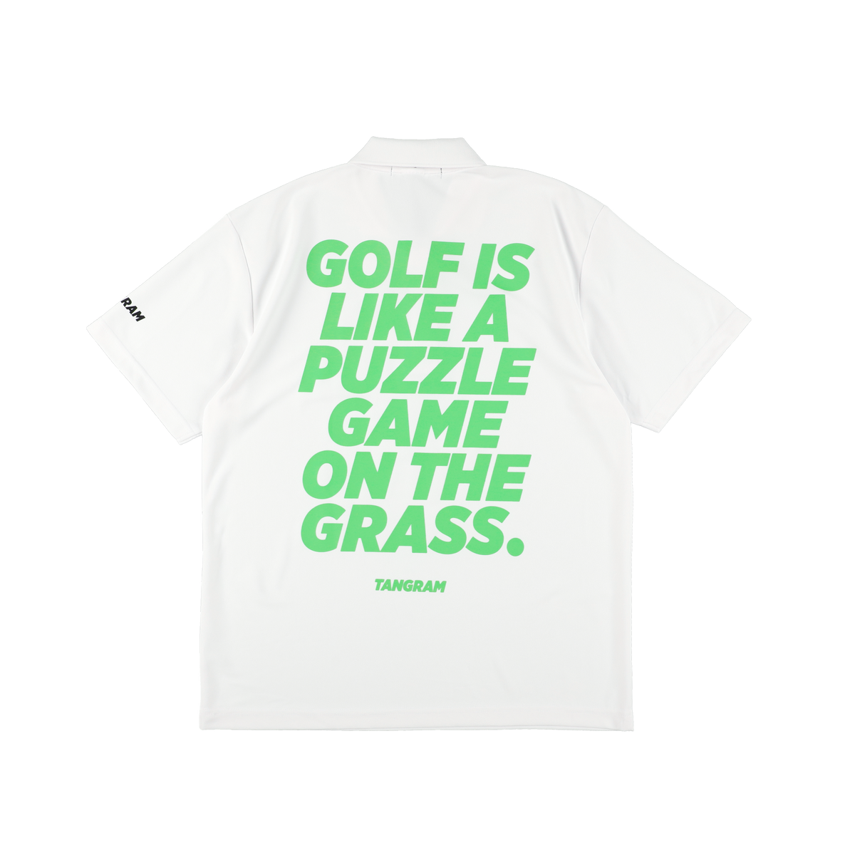 tangram グラフィックシャツ ホワイト GOLFICKERS × TANGRAM POLO SHIRTS WHITE TGA-MPL54
