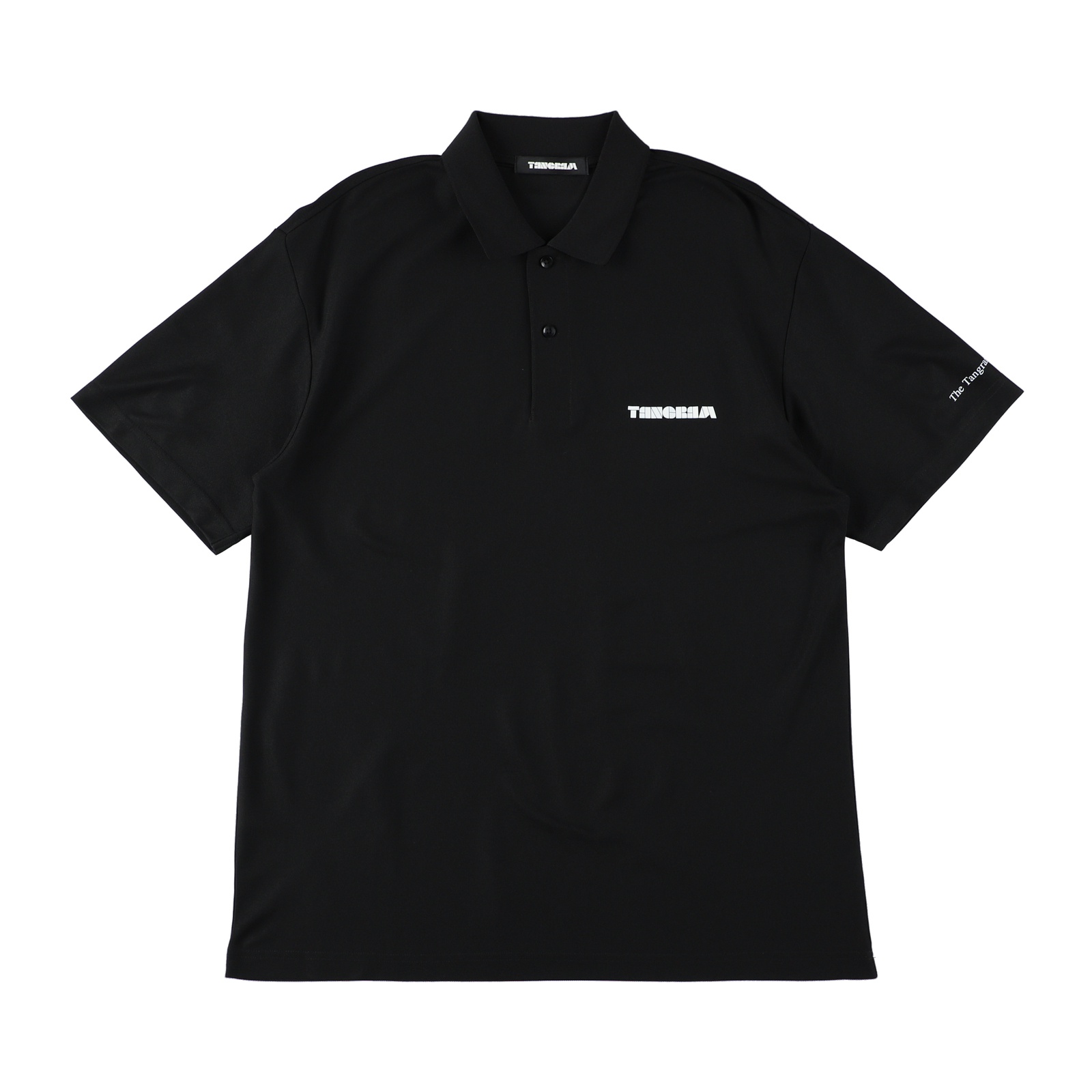 BASIC PUZZLE LOGO POLO SHIRTS BLACK TGS-MPL97 – TANGRAM