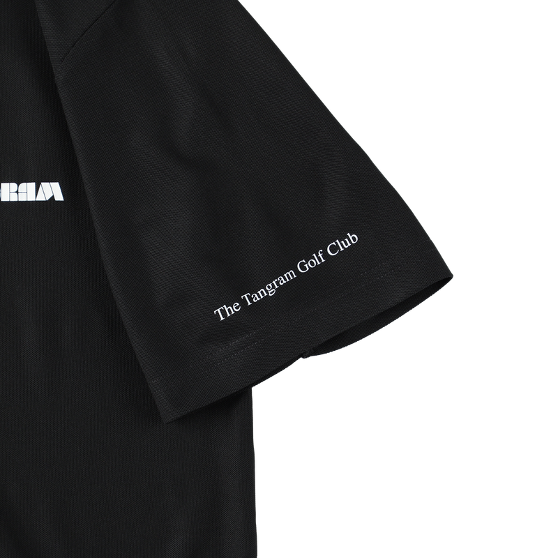 BASIC PUZZLE LOGO POLO SHIRTS BLACK TGS-MPL97