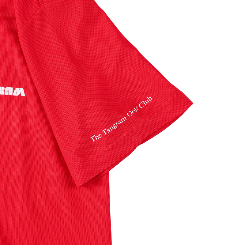 BASIC PUZZLE LOGO POLO SHIRTS RED TGS-MPL97