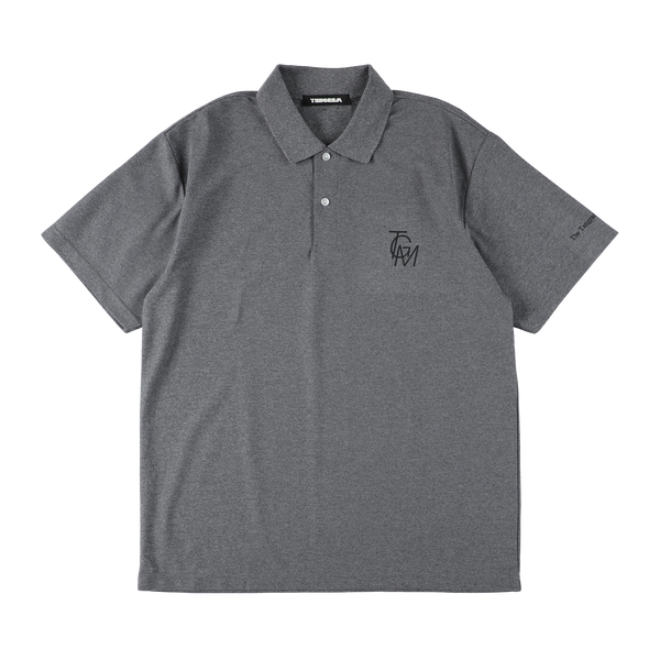 BASIC TGM LOGO POLO SHIRTS HEATHER CHARCOAL TGS-MPL98