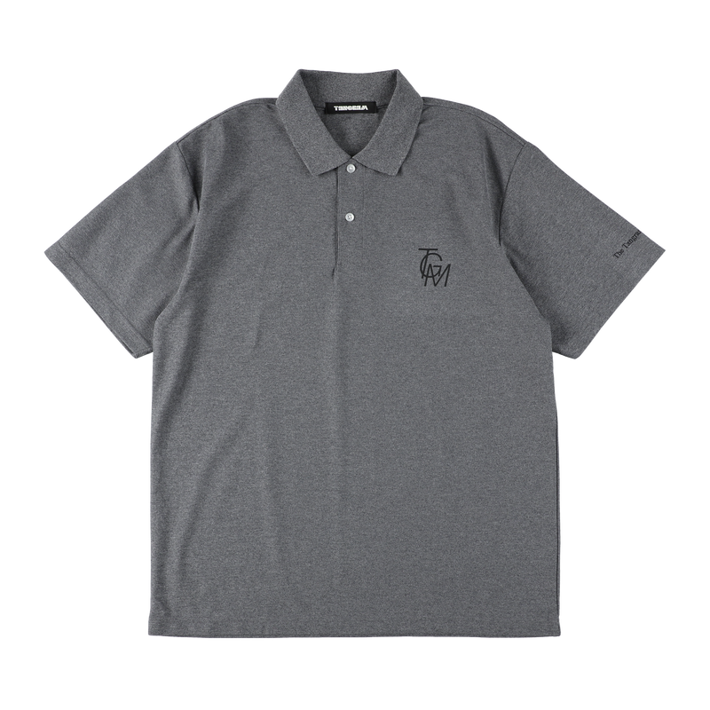 BASIC TGM LOGO POLO SHIRTS HEATHER CHARCOAL TGS-MPL98