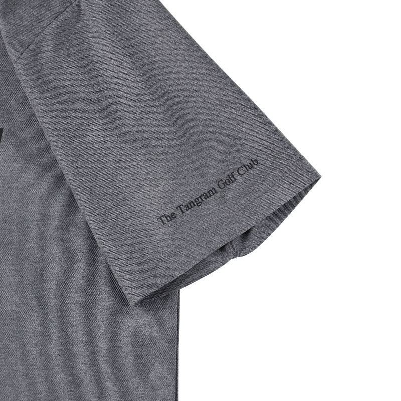 BASIC TGM LOGO POLO SHIRTS HEATHER CHARCOAL TGS-MPL98