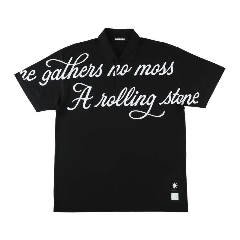GDC×TANGRAM . 5周年POLO SHIRTS BLACK TGS GDC×TANGRAM 5TH ANNIV. ROLLING STONE POLO SHIRTS BLACK TGS-MPLGDC01