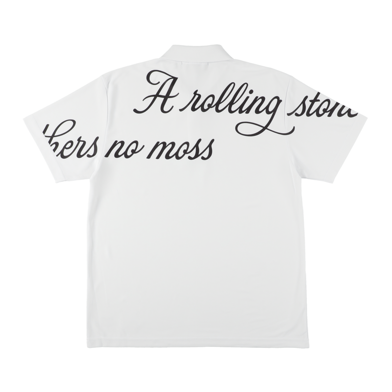 GDC×TANGRAM 5TH ANNIV. ROLLING STONE POLO SHIRTS WHITE TGS-MPLGDC01