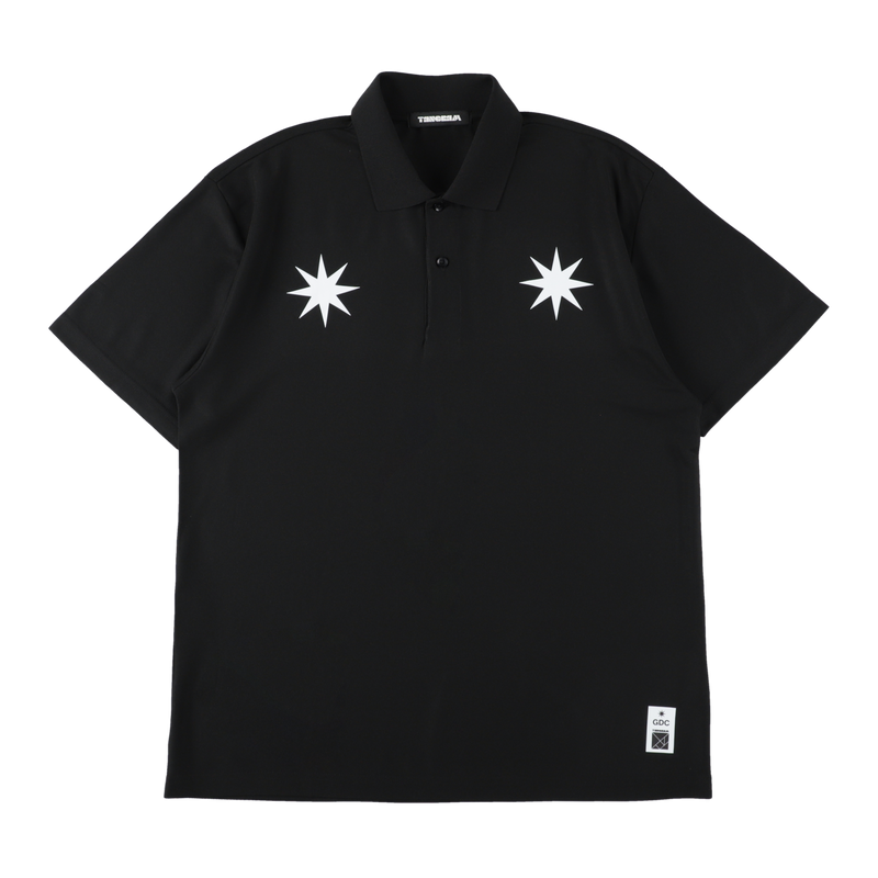 GDC×TANGRAM 5TH ANNIV. GDC STAR POLO SHIRTS BLACK TGS-MPLGDC02