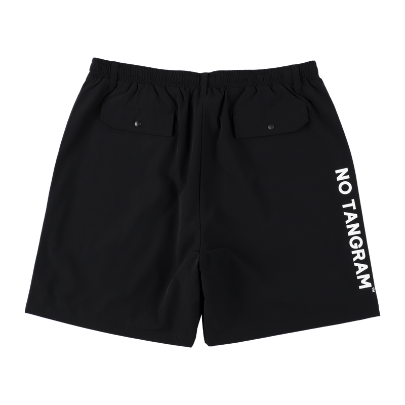 TANGRAM ブラックショートパンツ Mサイズ NO COFFEE×TANGRAM NYLON SHORT PANTS BLACK TGS-MPNC01