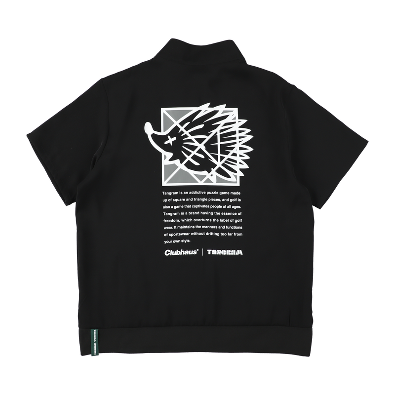 LOGO MOCKNECK TEE BLACK TGS-MT05