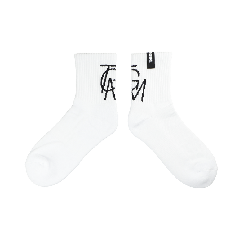 TGM LOGO SHORT SOX WHITE TGS-MS012