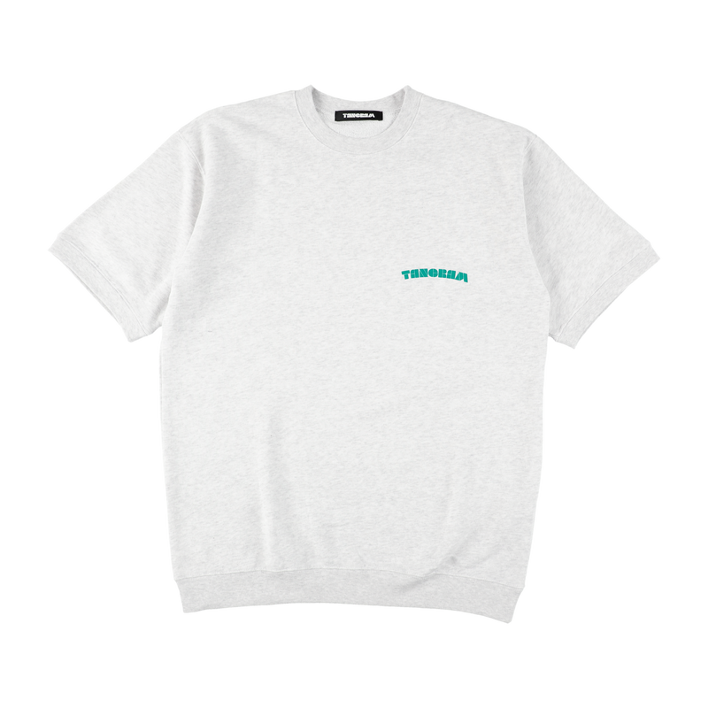 CURVE LOGO HALF SLEEVE SWEAT CREW ASH TGS-MT108