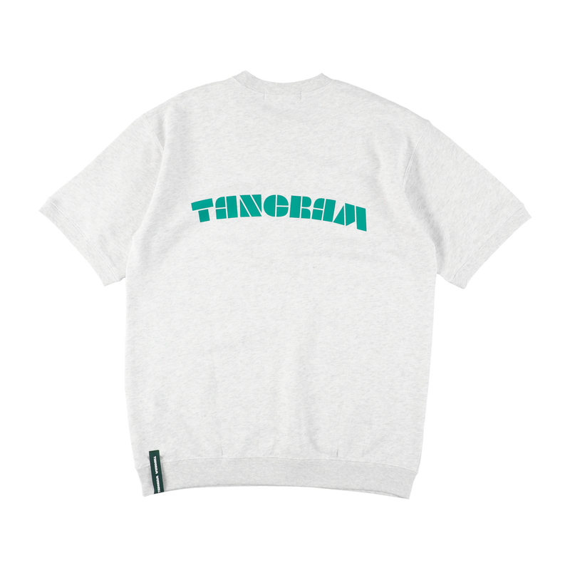 CURVE LOGO HALF SLEEVE SWEAT CREW ASH TGS-MT108