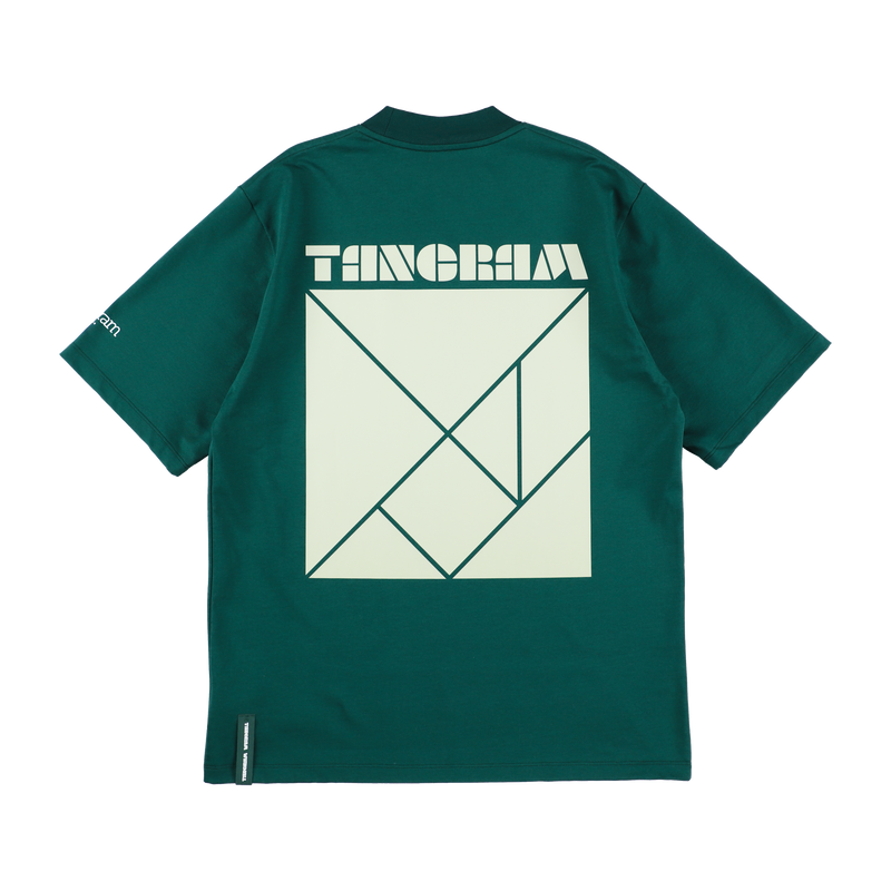 PUZZLE LOGO SHORT MOCK NECK GREEN TGS-MT111 – TANGRAM PUZZLE LOGO SHORT MOCK NECK GREEN TGS-MT111 – TANGRAM