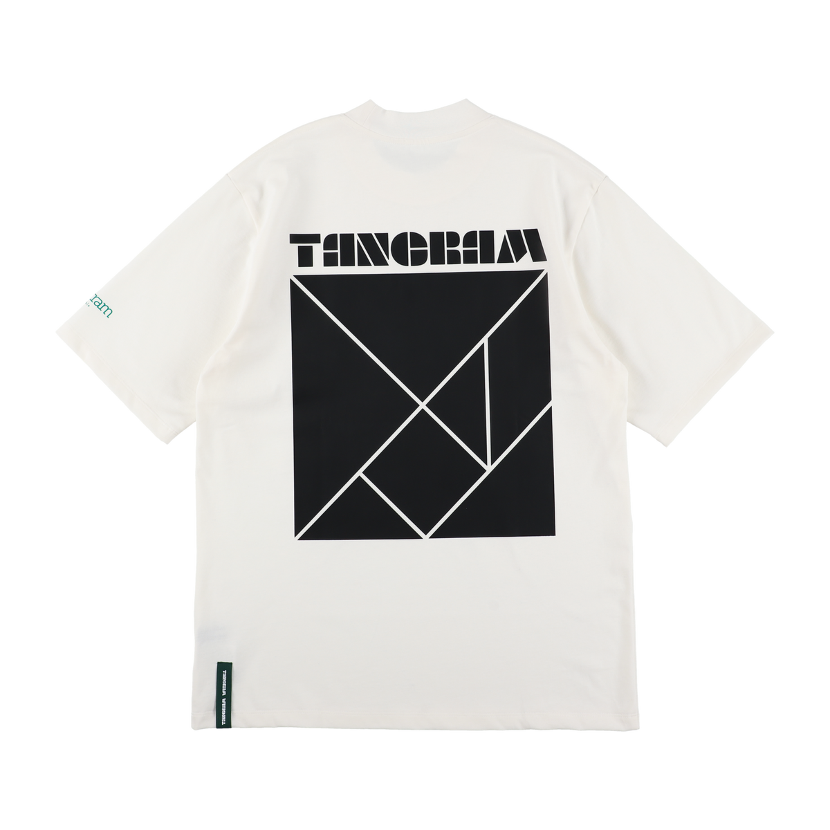 tangram ダークグリーン Tシャツ ジョギングラベルTシャツ - ダークグリーン | ZARA Japan / 日本