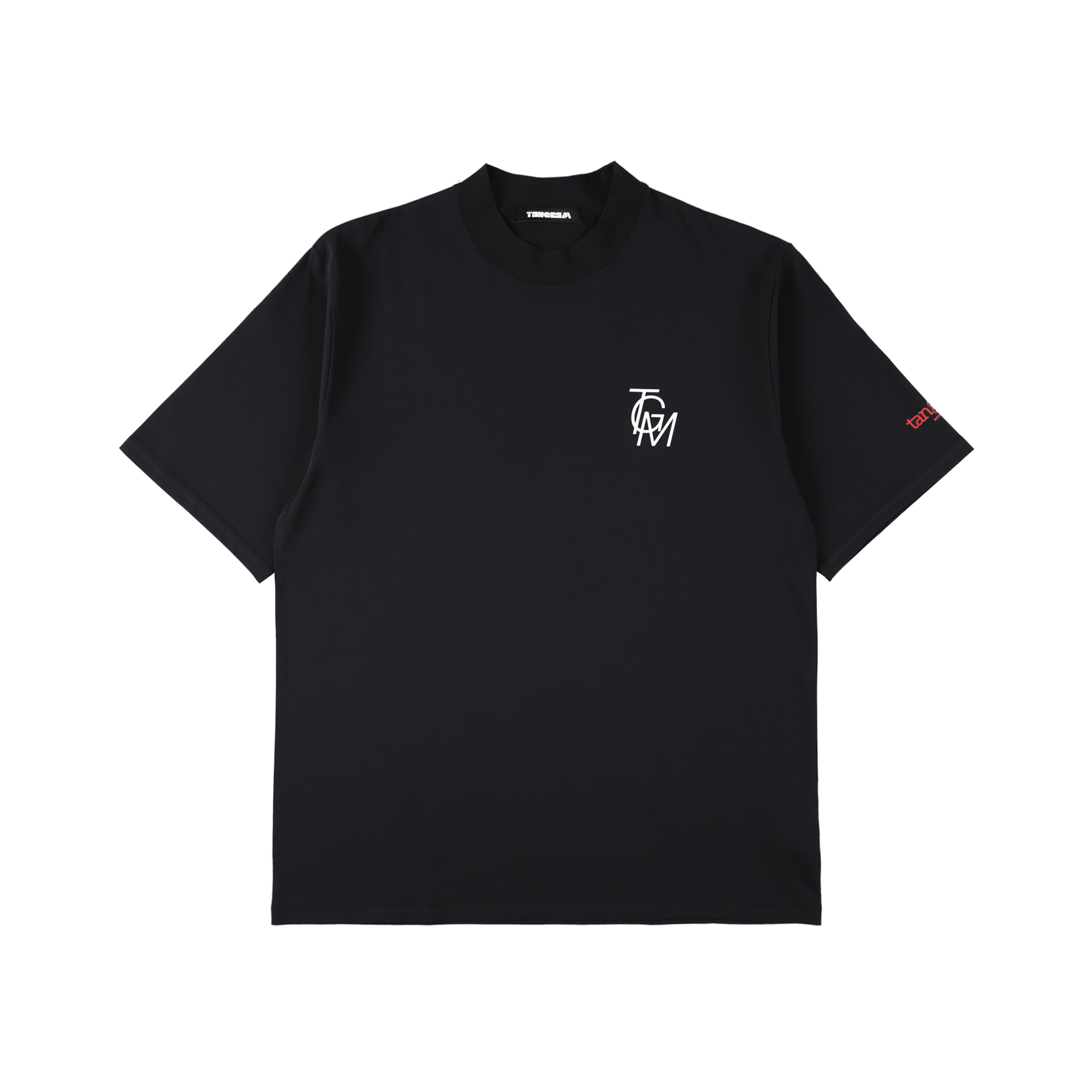 TSL LOGO SHORT MOCK NECK SUMI BLACK TGS-MT112 – TANGRAM