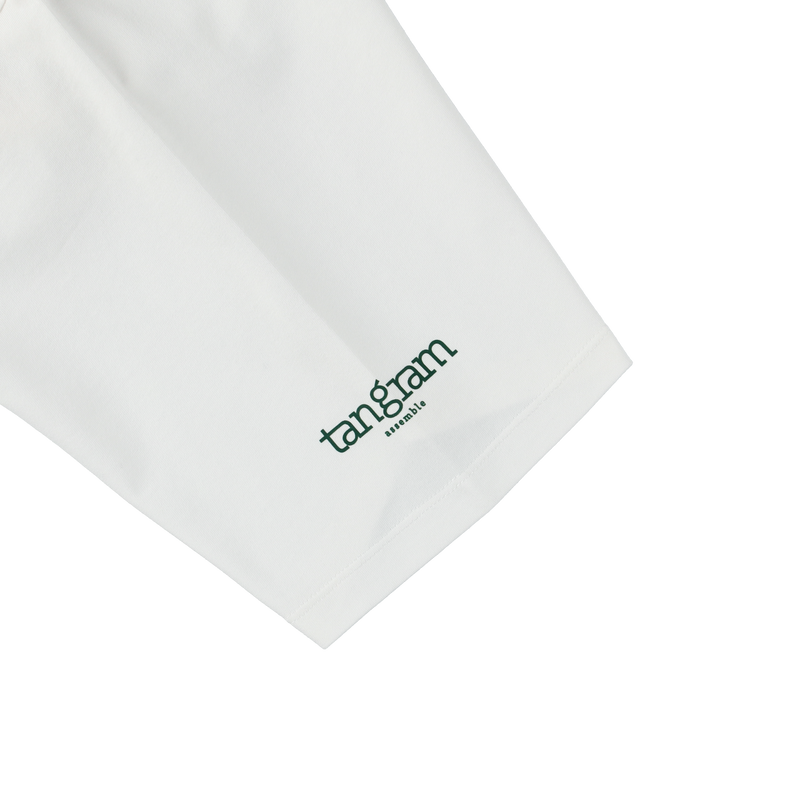 TSL LOGO SHORT MOCK NECK WHITE TGS-MT112