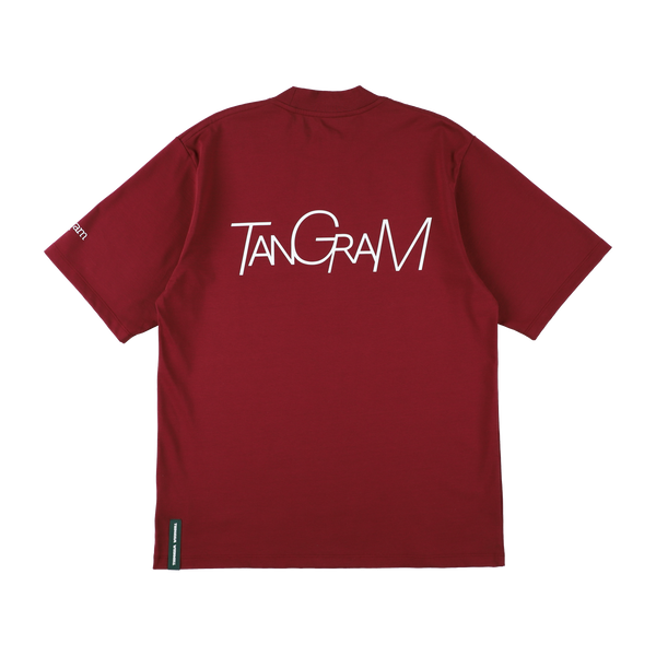 TSL LOGO SHORT MOCK NECK BURGUNDY TGS-MT114