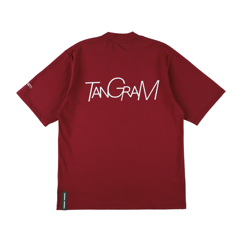 TSL LOGO SHORT MOCK NECK BURGUNDY TGS-MT114