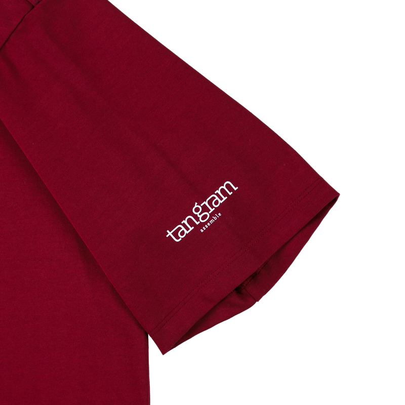 TSL LOGO SHORT MOCK NECK BURGUNDY TGS-MT114