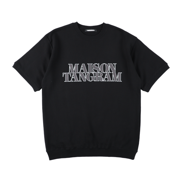 MAISON HALF SLEEVE SWEAT CREW BLACK TGS-MT115