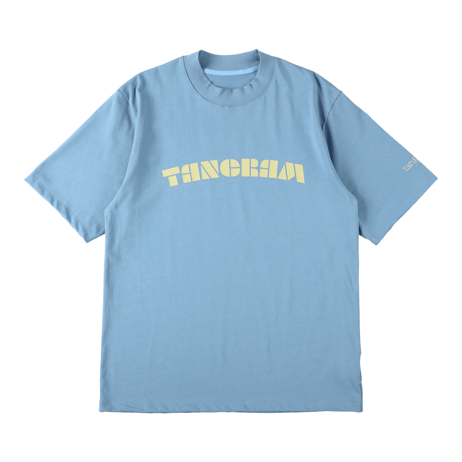 CURVE LOGO SHORT MOCK NECK BLUE TGS-MT119 – TANGRAM