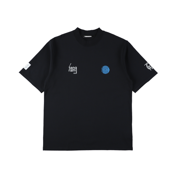 LOGO SHORT MOCK NECK SUMI BLACK TGS-MT120