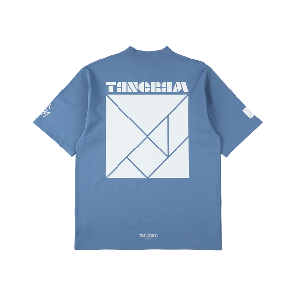 LOGO SHORT MOCK NECK BLUE TGS-MT120 – TANGRAM