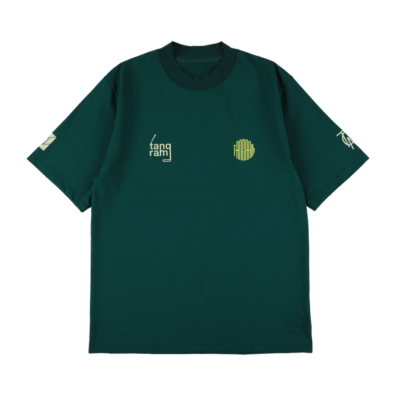 LOGO SHORT MOCK NECK GREEN TGS-MT120