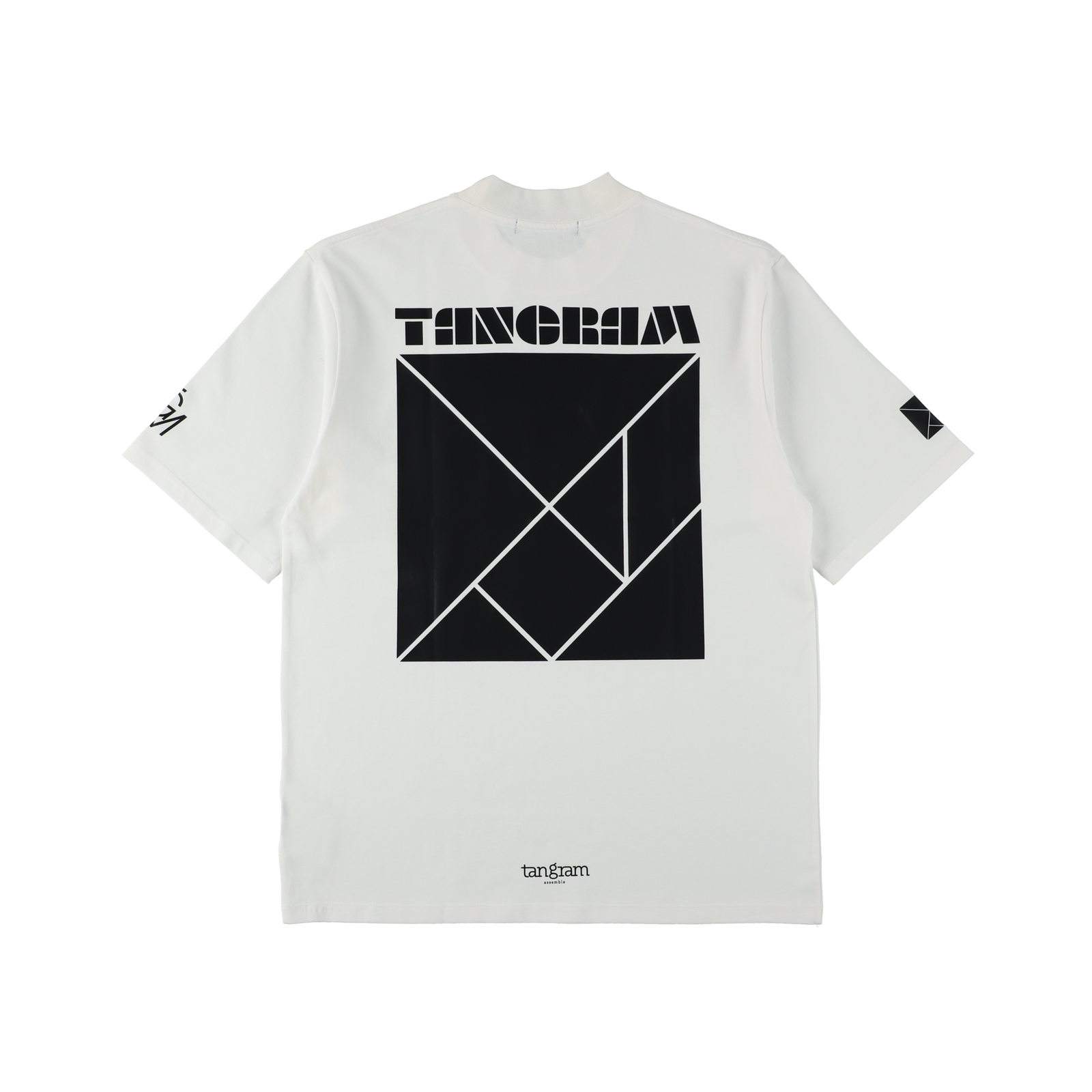 メンズウェア TANGRAM / GRADATION LOGO AIR MOCKNECK PUZZLE LOGO AIR MOCKNECK TEE WHITE TGS-MT156 – TANGRAM