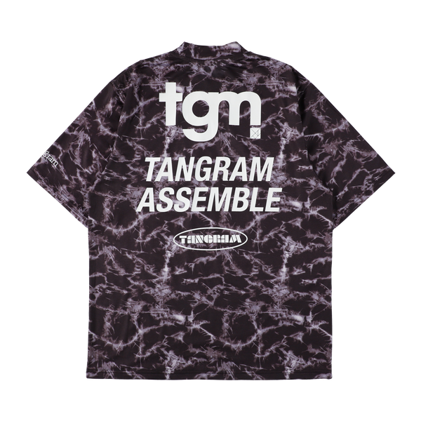 TIE-DYE TURF MOCK NECK BLACK TGS-MT124 – TANGRAM