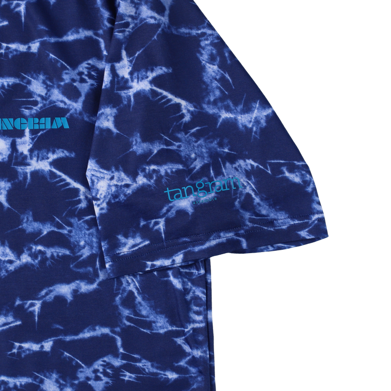 TIE-DYE TURF MOCK NECK BLUE TGS-MT124