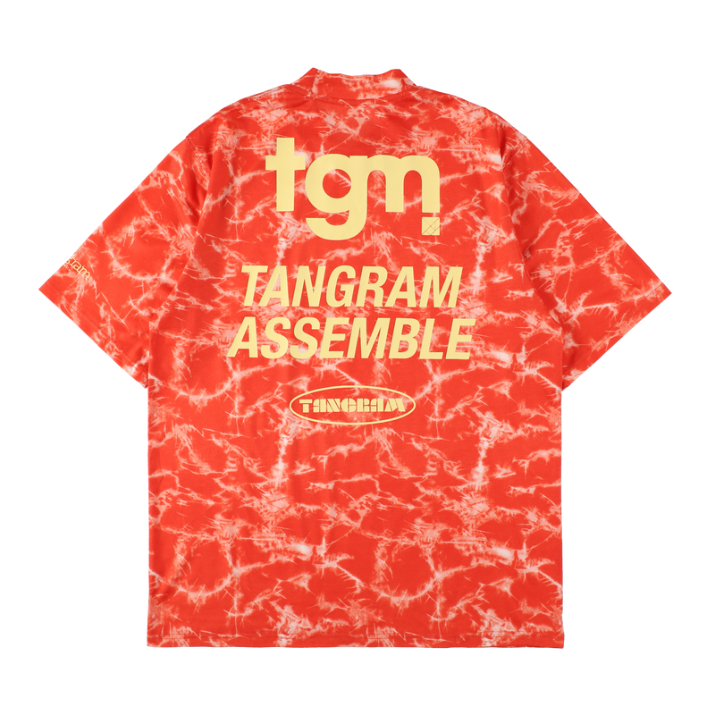 TIE-DYE TURF MOCK NECK ORANGE TGS-MT124