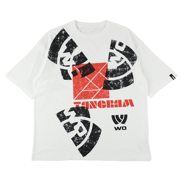 WO BIKES × TANGRAM BIG SILHOUETTE TEE WHITE TGS-MT128