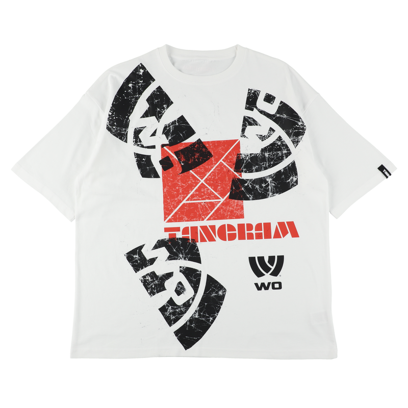 WO BIKES × TANGRAM BIG SILHOUETTE TEE WHITE TGS-MT128