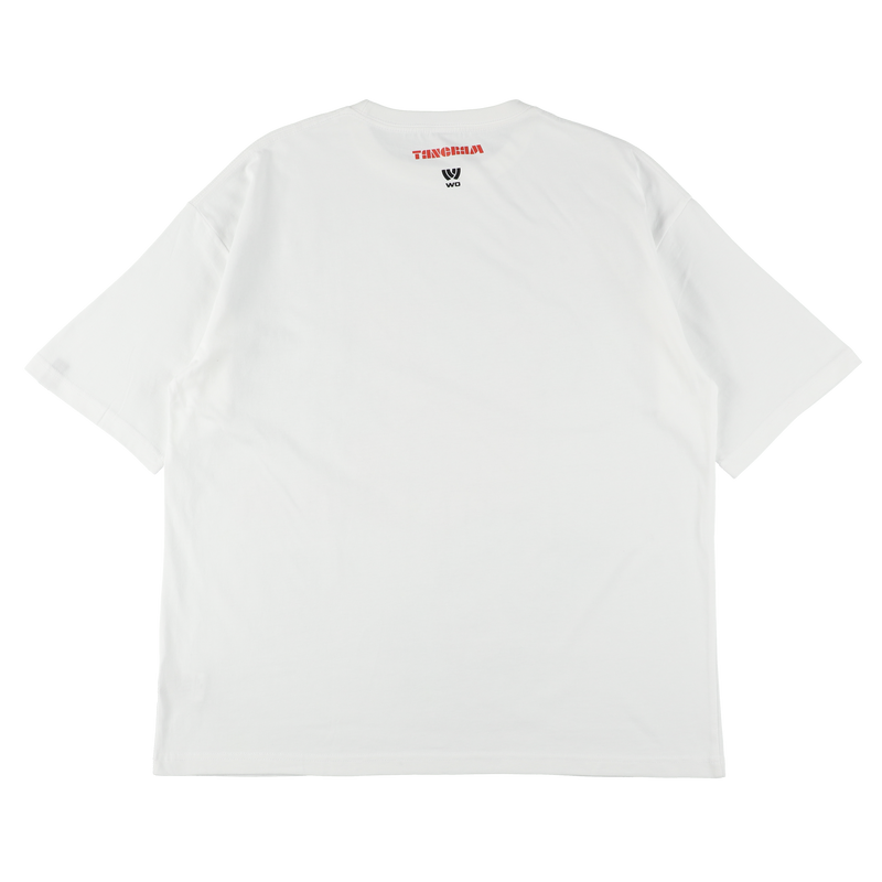 WO BIKES × TANGRAM BIG SILHOUETTE TEE WHITE TGS-MT128
